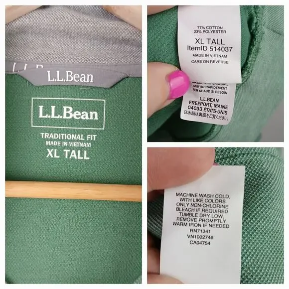 L.L. Bean Men's Green Pullover Shirt - Picture 4 of 4